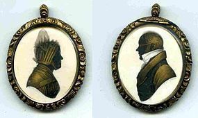 John Field Miniature Double Silhouette  c1795