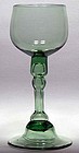English Green Balustroid Drinking Glass  c1765