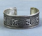 Tibetan Silver hand made Bangle Bracelet