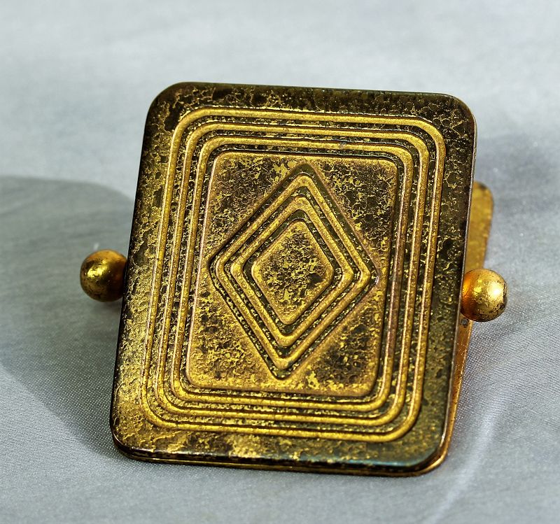 "Tiffany Studios" Gilded Bronze Clip, Art Deco