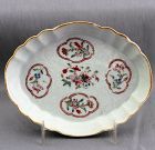 Chinese Export Famille Rose Porcelain Spoon Rest/tray
