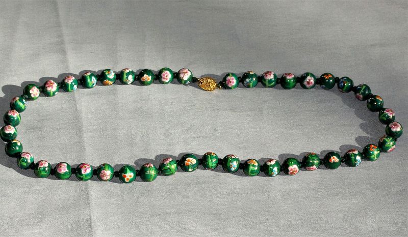 Chinese porcelain strand Necklace