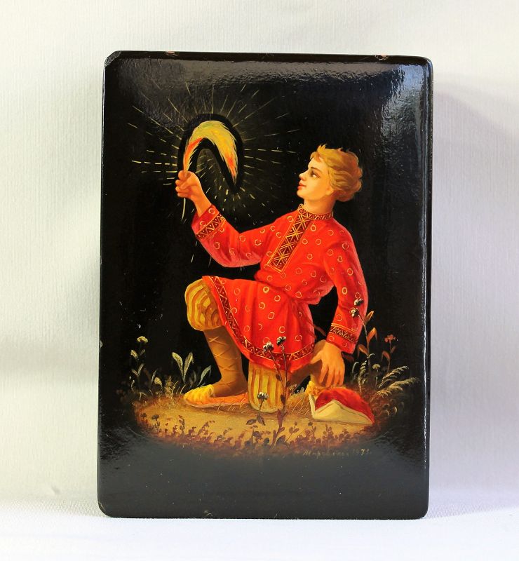 Russian Lacquer Box, dated & signed "1973" by artist