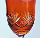 Bohemian Cut Crystal tall Wine Glass