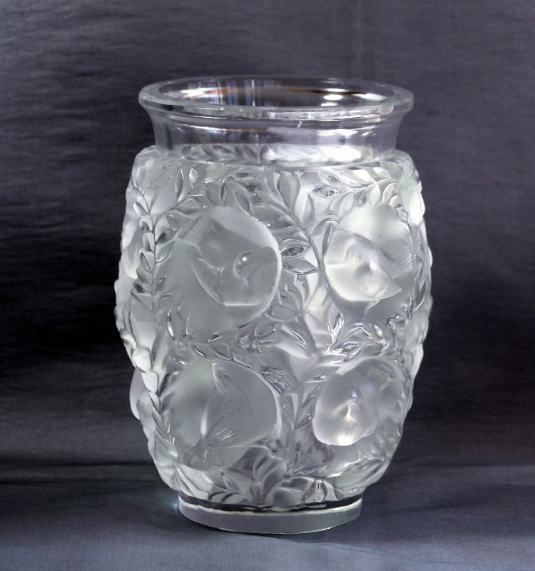 French "Lalique" Art Glass Vase, signed "Lalique, France"