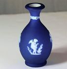 English Wedgwood Jasper ware Vase, dark blue
