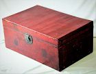 Chinese Leather and Brass hardware lift up top Trunk