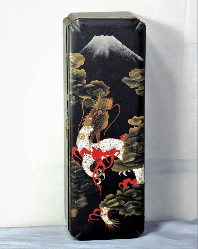 Japanese crushed Egg Shell inlaid Lacquer Document Box