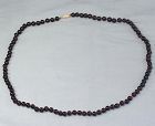 Natural Garnet hard stone Strand necklace