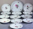 13 German Berlin Porcelain reticulated deep Plates & Charger set