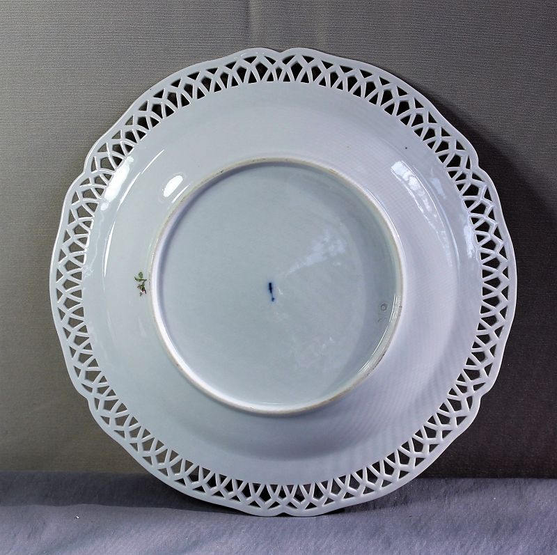 13 German Berlin Porcelain reticulated deep Plates &amp; Charger set