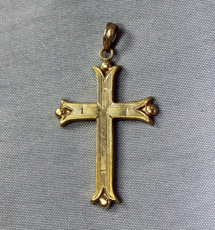 Victorian Gold Cross Pendant