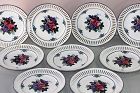 9 German "Waechtersbach" Earthenware reticulated border plates