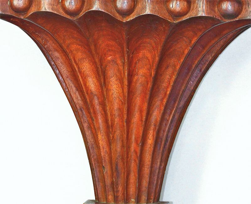 Pr. Rosewood hand carved Wall Brackets or Shelves, Adam style