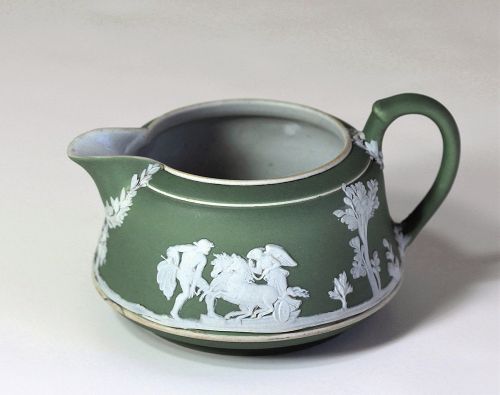 English Wedgwood Green Jasper ware  Creamer