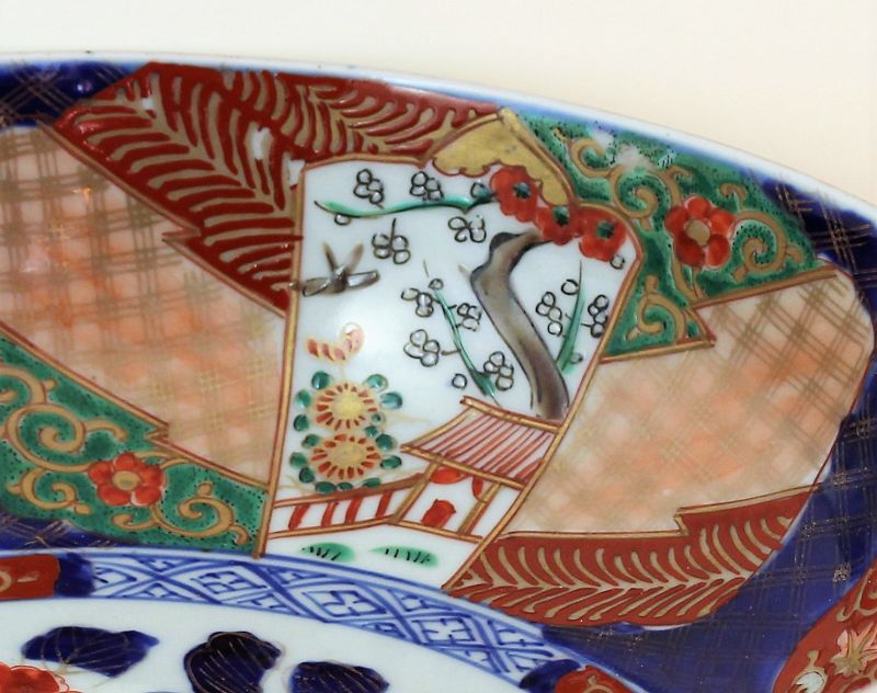 Japanese Imari Porcelain large punch Bowl