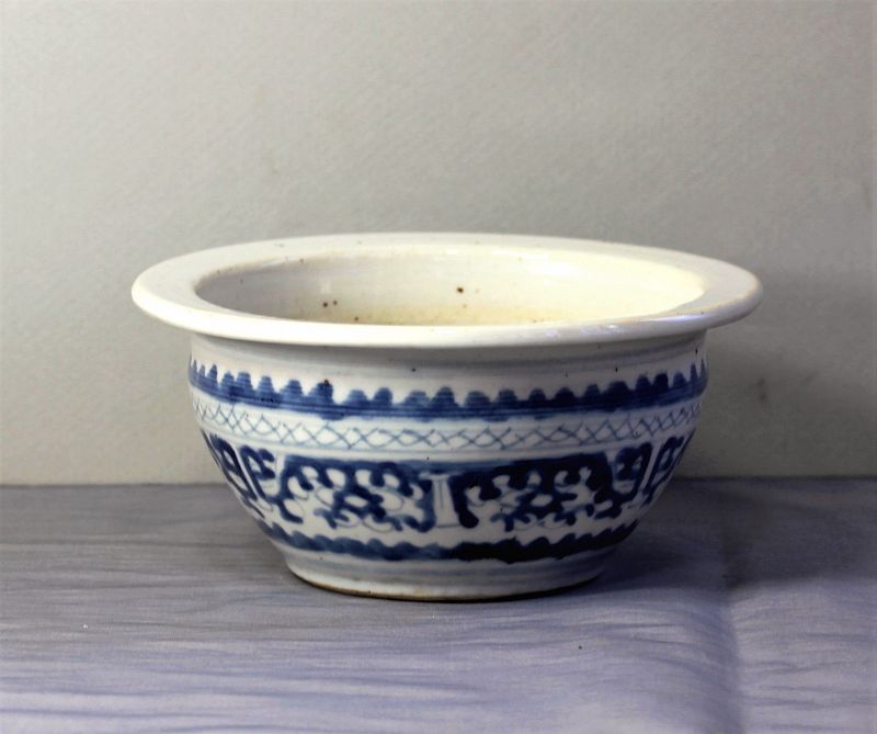 Chinese Blue &amp; White Porcelain Censer