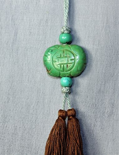Chinese natural Turquoise stone Tassel,