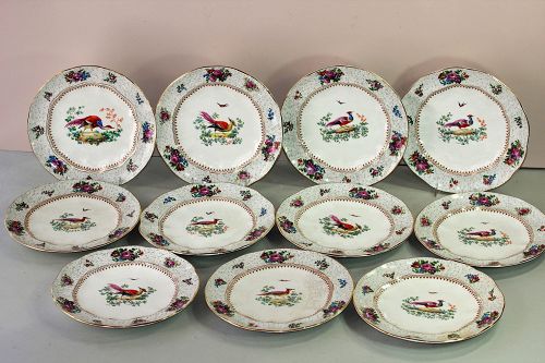 11 English "Booths" Game Plates, retailed by "Tiffany & Co."