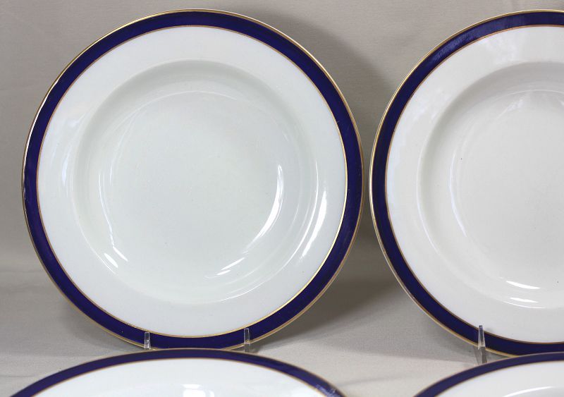6 English Royal Worcester Soup Plates, retailed by Tiffany &amp; Co.