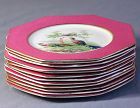 12 English Wedgwood Porcelain Pheasant Game Plates