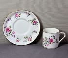 English Crown Staffordshire Porcelain Demitasse Cup & Saucer