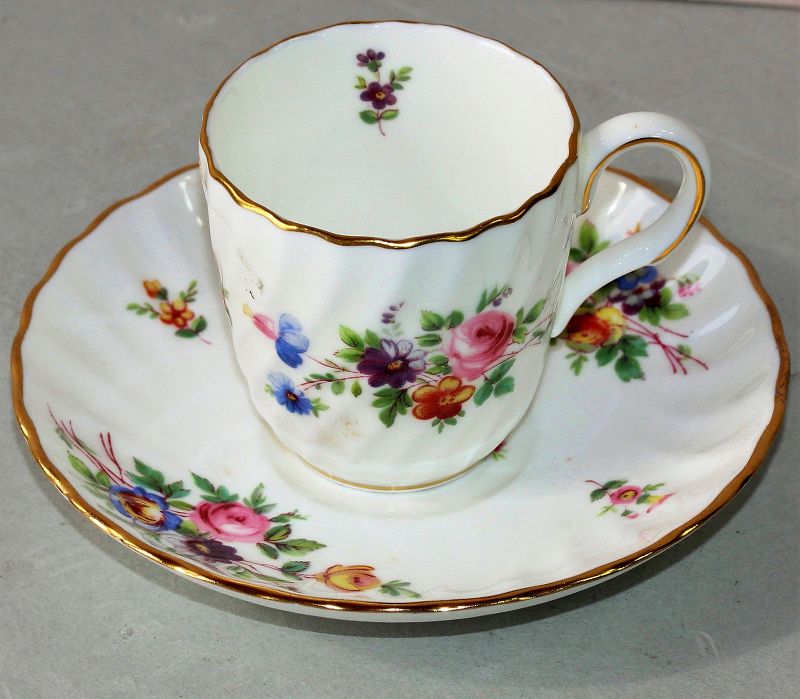 English Mintons Porcelain Demitasse Cup and Saucer