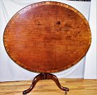 18th C. Irish/English Mahogany Cross Banded tilt top Breakfast Table