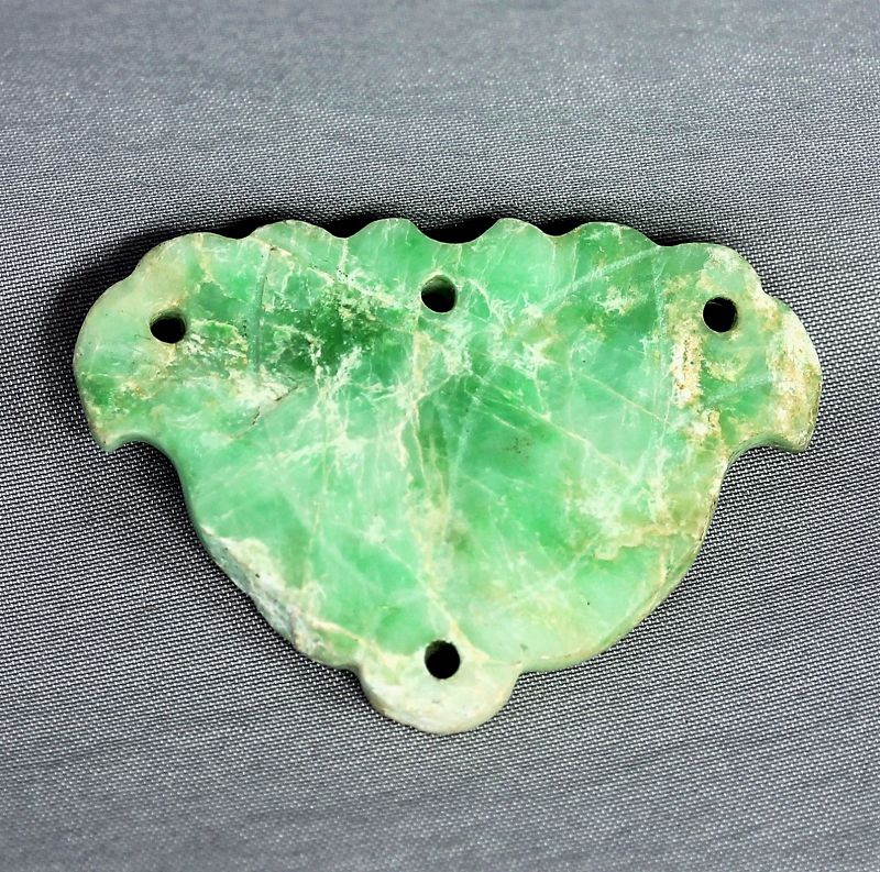 Chinese Jadeite Jade stone carved Lotus flower shape Pendant