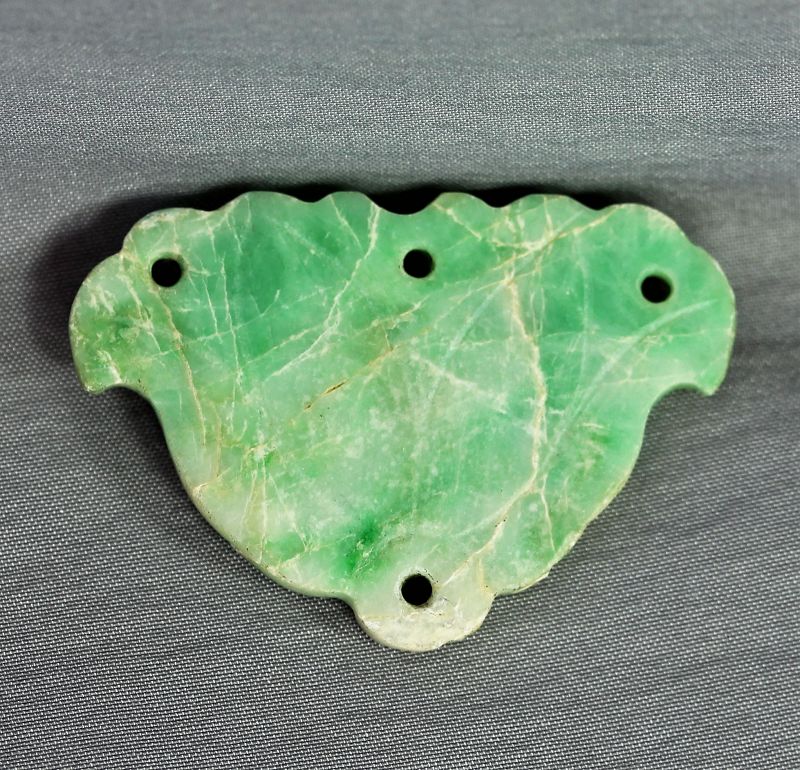 Chinese Jadeite Jade stone carved Lotus flower shape Pendant