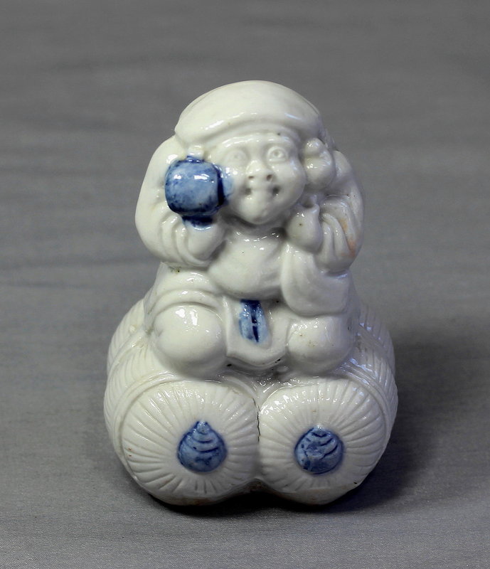 Japanese Hirado Porcelain Figure, Okimono Daikoku