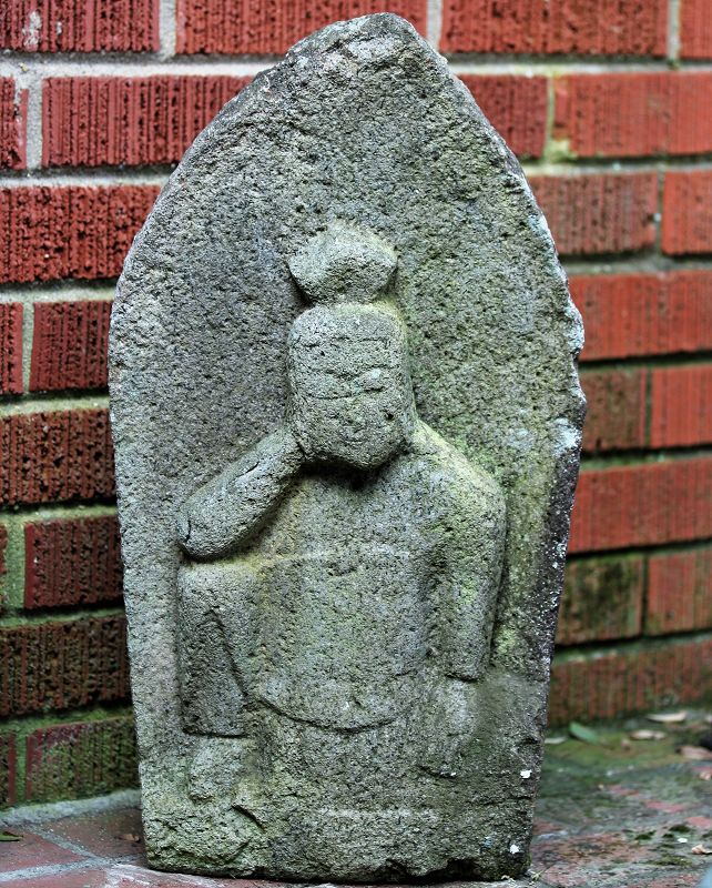 Japanese Stone Nyoirin Bodhisattva Sculpture