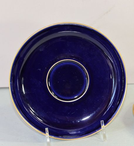 German Porcelain Cobalt Blue deep Saucer