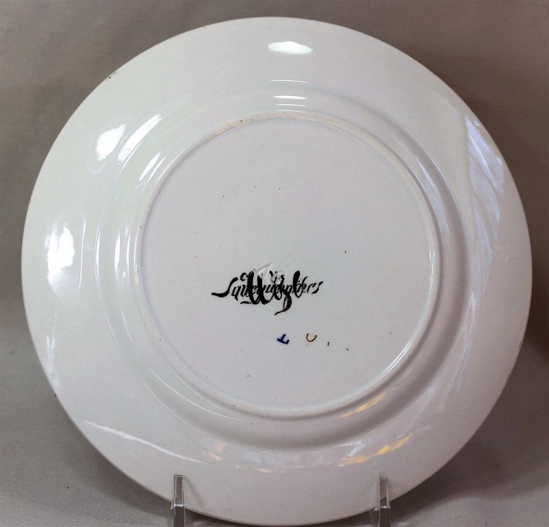 French Faience transfer ware Cow Plate