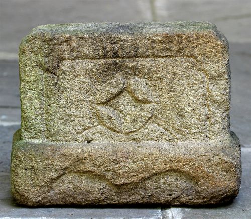 Chinese Limestone heavy Slab, carved Rabbit & Lady face