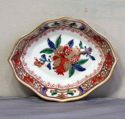 French Porcelain Pomegranate hand painted small Dish
