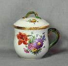 Royal Copenhagen Porcelain Pot de Creme with lid, floral design