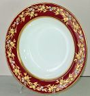 Tiffany English Brownfields Porcelain Soup Plate, Gold & Silver Design