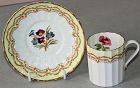English Royal Worcester Cromwell Porcelain Demitasse Cup & Saucer