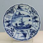 18TH C. Chinese Kangxi Porcelain Blue & White Dish