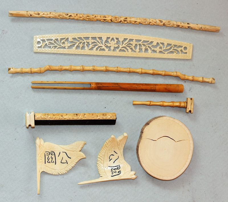 Several pieces of carved Ming to Qing old Artistic pieces