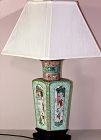 Chinese Famille Rose Qianlong Porcelain Vase Lamp