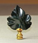 Maple Leaf shape Spinach color Stone Lamp Finial