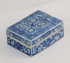 Chinese Blue & White Porcelain covered Rectangle shape Box