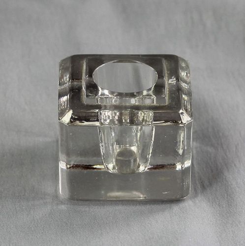 Crystal heavy square Inkwell