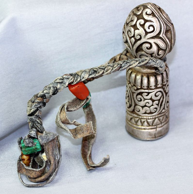 Antique Tibetan Silvered Steel and Gilt Native Belt - Ruby Lane