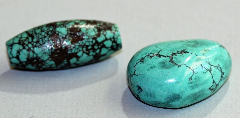 Two(2) Turquoise large Beads