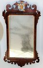 English Chippindale Mahogany & Gold Phoenix Mirror/Looking Glass