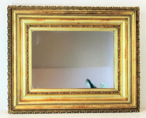 Gilded wide & deep step carved Wooden Framed Mirror