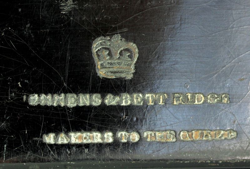 English Victorian Lacquered Papier Mache Game Box